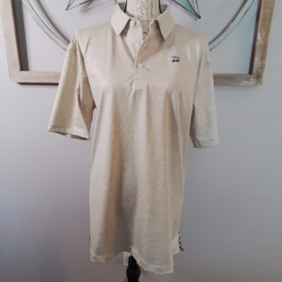 Bald Head Blues Albatross Performance Golf Polo Heather Sand Dollar - L - Picture 7 of 15